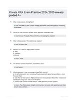 Private Pilot Exam Practice 2024/2025   already graded   A+