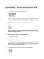 practice Exam 1 Questions and Answers 2024