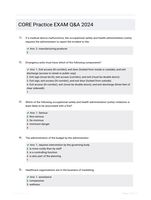 CORE Practice EXAM Q&A 2024