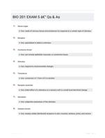 BIO 201 EXAM 5 - Qs & As
