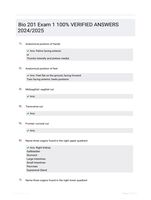 Bio 201 Exam 1 100% VERIFIED ANSWERS  2024/2025