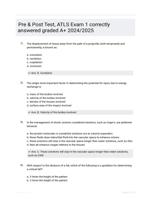 Pre & Post Test, ATLS Exam 1 correctly answered graded A+ 2024/2025
