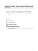 ATLS Test 1 Study Guide Questions and Correct Answers