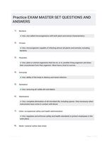 Practice EXAM MASTER SET QUESTIONS AND ANSWERS