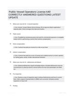 Public Vessel Operators License 640 CORRECTLY ANSWERED QUESTIONS LATEST UPDATE