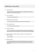 CAPM Exam Prep 2024