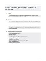 Exam Questions And Answers 2024/2025 GRADED A