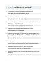 TICO TEST SAMPLE Already Passed