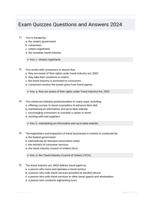 Exam Quizzes Questions and Answers 2024