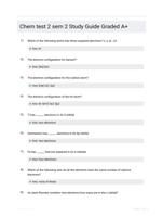 Chem test 2 sem 2 Study Guide Graded A+