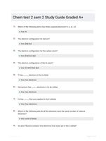 Chem test 2 sem 2 Study Guide Graded A+