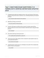 Test 1 CMGT2400 EXAM QUESTIONS (114 TERMS) WITH VERIFIED DEFINITIONS UPDATED 2024