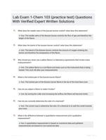 Lab Exam 1-Chem 103  (practice test) Questions With Verified Expert  Written Solutions