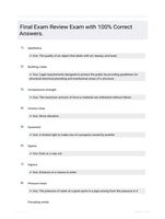 Final Exam Review Exam with 100% Correct Answers.