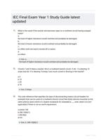 IEC Final Exam Year 1 Study Guide latest updated