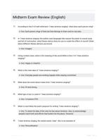 Midterm Exam Review (English)