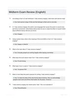 Midterm Exam Review (English)