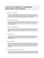 CPCU 552 67 CORRECTLY ANSWERED QUESTIONS LATEST UPDATE