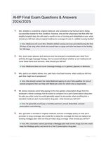 AHIP Final Exam Questions & Answers 2024/2025