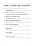 PH test 2 |42 Questions| With Correct Answers.
