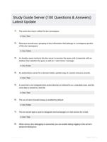 Study Guide Server (100 Questions & Answers) Latest Update