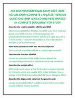 ACS BIOCHEMISTRY FINAL EXAM 2024 -2025  ACTUAL EXAM COMPLETE 170 LATEST VERSION  QUESTIONS AND VERIFIED ANSWERS GRADED  A+