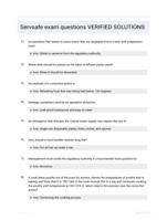 Servsafe exam questions VERIFIED SOLUTIONS