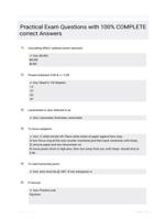 Practical Exam  Questions with 100% COMPLETE correct Answers