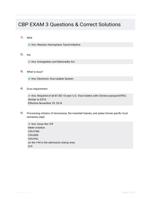 CBP EXAM 3 Questions & Correct Solutions