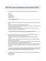 BIO 201 Exam 4 Questions And Answers 2024