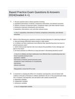Based Practice Exam Questions & Answers 2024(Graded A +).
