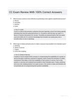 CC Exam Review With 100% Correct Answers