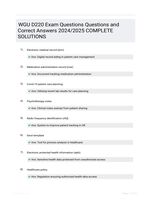WGU D220 Exam Questions Questions and Correct Answers  2024/2025 COMPLETE SOLUTIONS