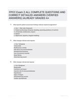 FPCC Exam 2 ALL COMPLETE  QUESTIONS AND CORRECT  DETAILED ANSWERS (VERIFIED  ANSWERS) |ALREADY GRADED A+