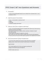 FPCC Exam 2 - Arts Questions and Answers