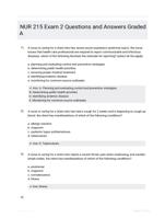 NUR 215 Exam 2 Questions and Answers Graded A