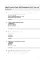 NAB Practice Test |150 Questions| With Correct Answers.