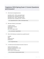 Capstone 2024 Spring Exam 2 Correct Questions and Answers!
