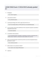 LSCM 3960 Exam 2 2024/2025  already graded A+