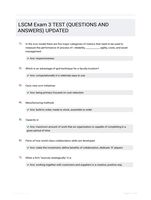 LSCM Exam 3 TEST (QUESTIONS AND  ANSWERS) UPDATED