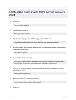 LSCM 3960 Exam 2 with 100% correct answers 2024