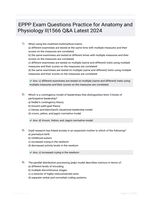 EPPP Exam Questions Practice for Anatomy and Physiology II|1566 Q&A Latest 2024