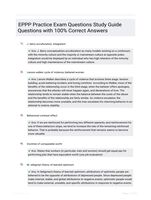 EPPP Practice Exam Questions Study Guide Questions with 100% Correct Answers