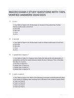 MACRO EXAM 2 STUDY QUESTIONS WITH 100%  VERIFIED ANSWERS  2024/2025