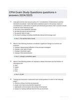 CPIA Exam Study Questions questions n answers 2024/2025
