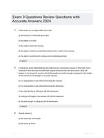 Exam 3 Questions Review Questions with Accurate Answers 2024