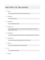 MNT EXAM 1 - Q&A (Verified)