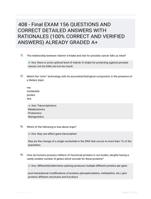 408 - Final EXAM 156 QUESTIONS AND CORRECT DETAILED ANSWERS WITH RATIONALES (100% CORRECT AND VERIFIED ANSWERS) ALREADY GRADED A+