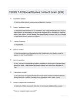 TEXES 7-12 Social Studies Content Exam (232)