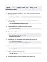 FINAL EXAM STUDYGUIDE 2024  with 100% correct answers